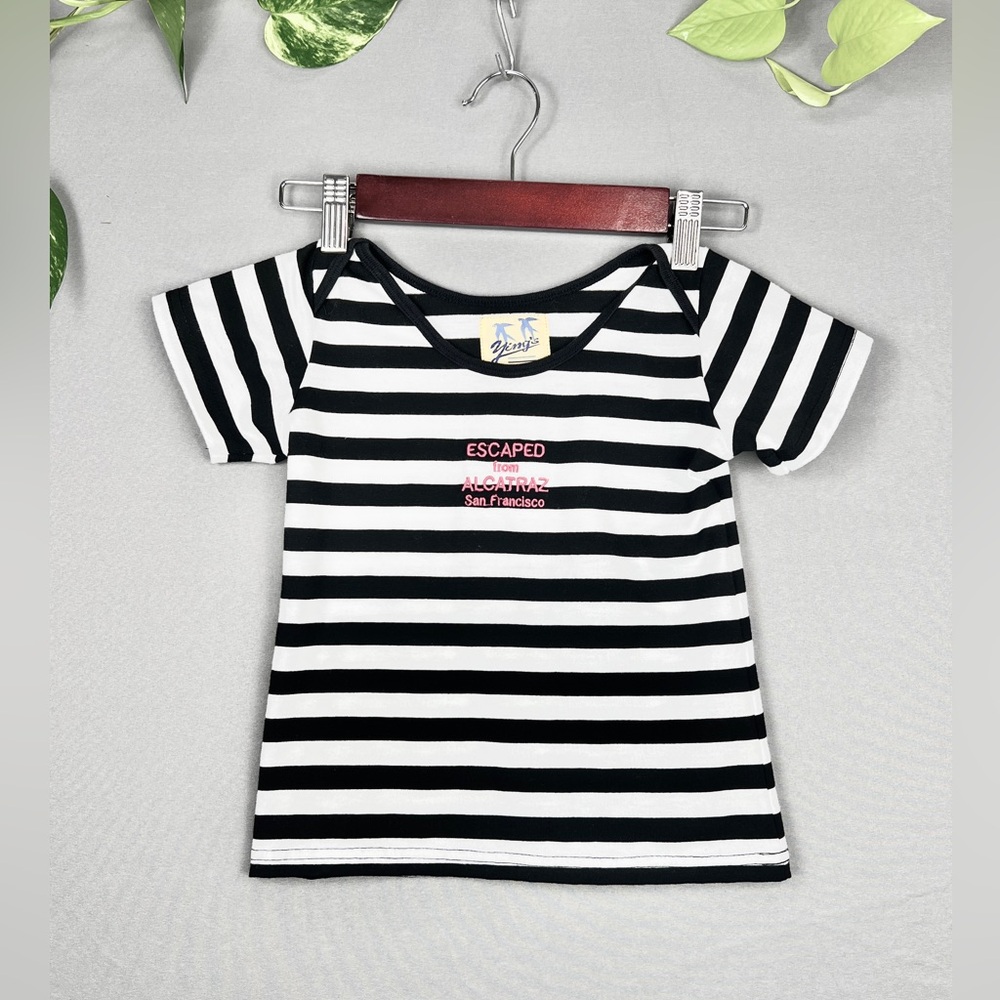Escape From Alcatraz Ying’s Striped Black & White Kids Shirt